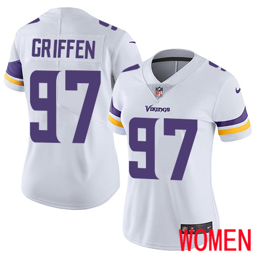 Minnesota Vikings #97 Limited Everson Griffen White Nike NFL Road Women Jersey Vapor Untouchable